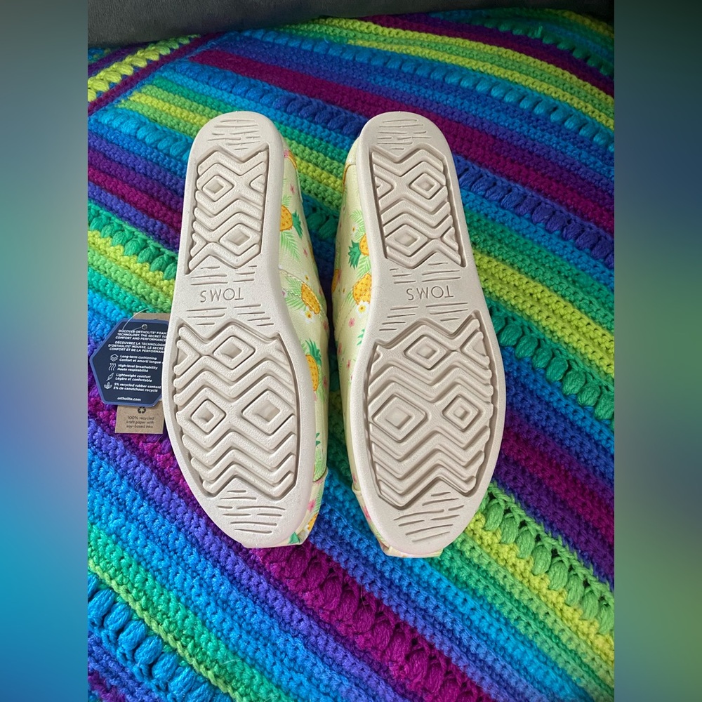 TOMS | Women’s 8 | NWT | Lemonade Pineapple Paradise | Alpargata - Picture 10 of 16